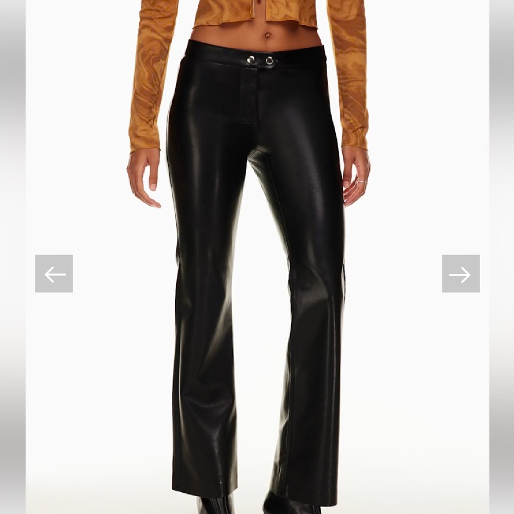 Wilfred Black Leather Pants